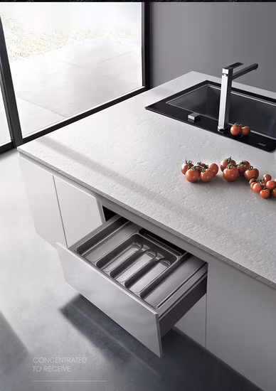 Plastic Cutlery Tray for Kitchen and Dining Room Cabinet Drawers in ABS