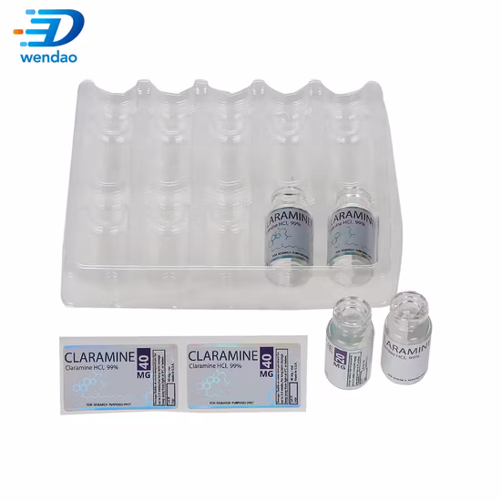 1ml 2ml 5ml PS White Flocking Inner Medical Plastic Packaging Ampoule Blister Vials Trays Medication