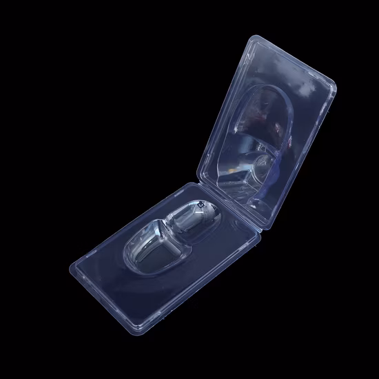 Custom Clear PVC RPET Pet Plastic Hinged Clamshell Blister Packaging