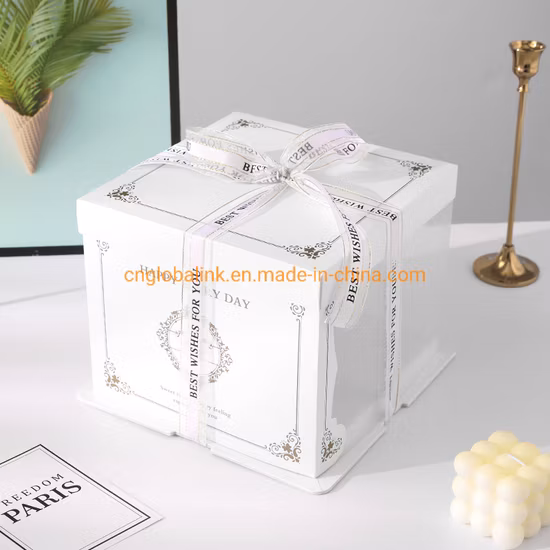 PET material clear birthday cake &nbsp;packaging box