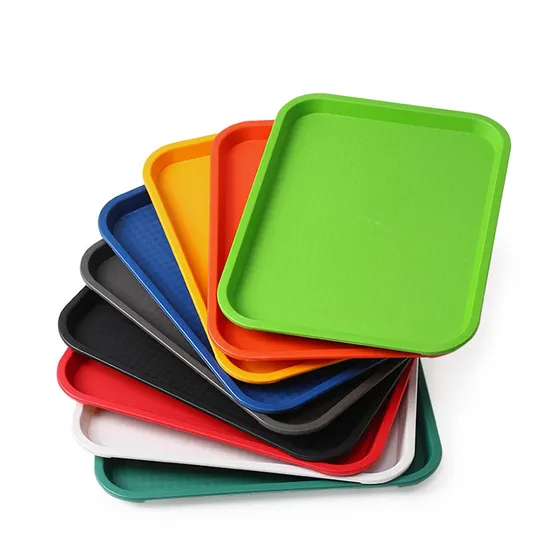 Restaurant Canteen Hotel Cafeteria Service Breakfast Plastic Serving Trays Fast Food Tray 