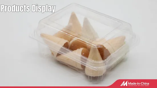 250g Supermarket Walmart Display Pet Disposable Blister Plastic Container for Fruit Tray Clear Clamshell Packaging Fruit Punnet Box Disposable Fruit Packin 