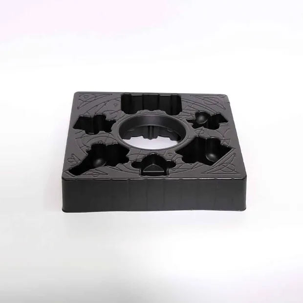 Black Matt PS Toy Packaging Blister Tray with Custom Embossed Design 