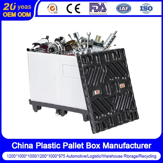 1470*1150 Lightweight Industrial Heavy Duty Customized PP Non Wheel Plastic Pallet Corrugated Dunnage Container Box Volume for Seafood 