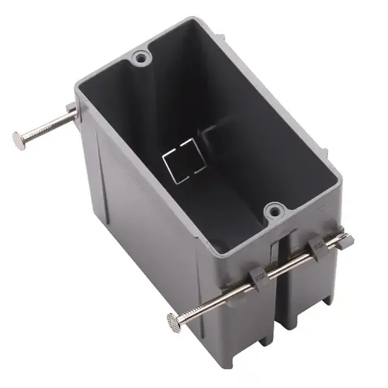 New Work PVC Round Ceiling Junction Box with Adjust Bar Hanger 
