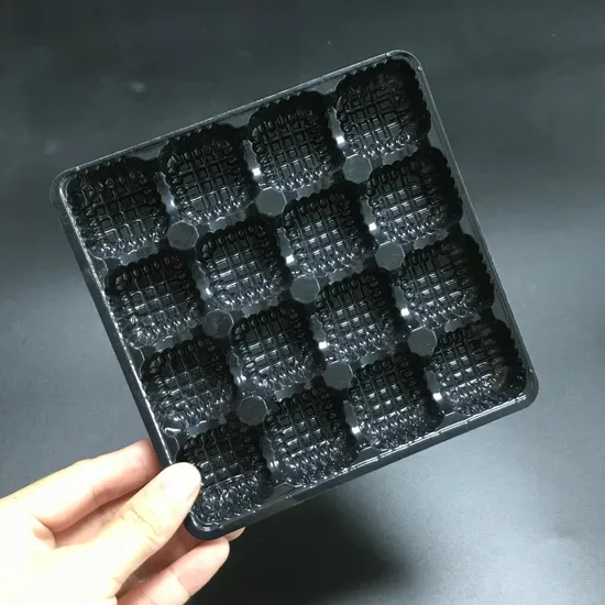 PET material black color Chocolate inner insert trays 