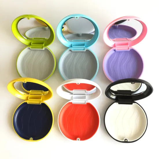 Custom Logo Plastic ABS Material Dental Retainer Aligner Box with Mirror and Silicone Pad Inside 