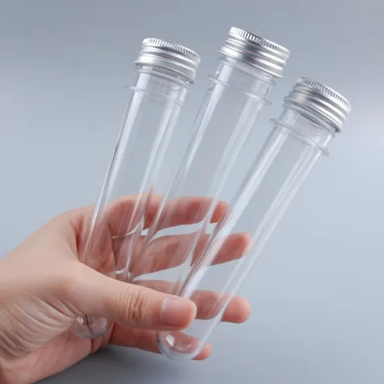 D25mm 40ml Transparent Round Bottom Pet Plastic Tube for Pill, Mask Powder, Candy 