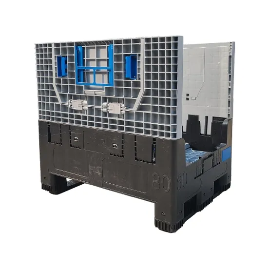 800X600X760mm Pallet Box for Industrial Storage Collapsible Foldable Large Container Plastic Palletbox 