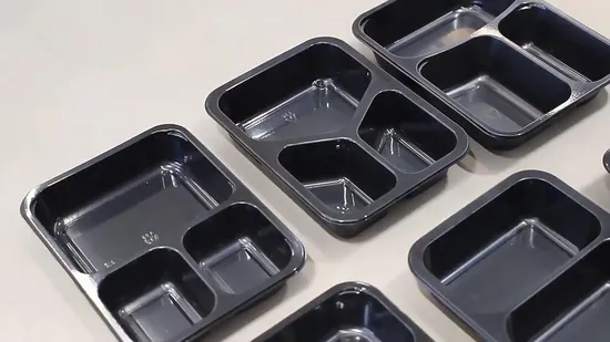 Hsqy Disposable 500ml 700ml Plastic Food Containers Microwave Cpet Airline Tray 