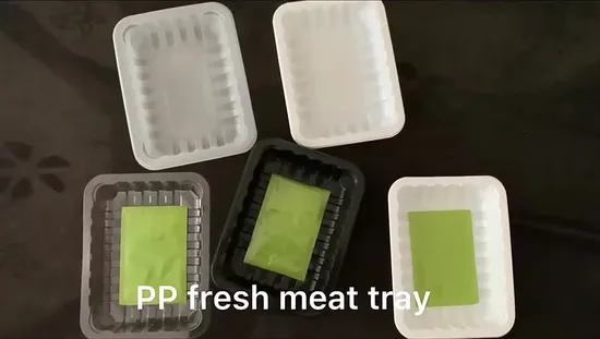 Food Grade PP Pet Plastic Seafood Meat Tray with Absorbent Pad 
