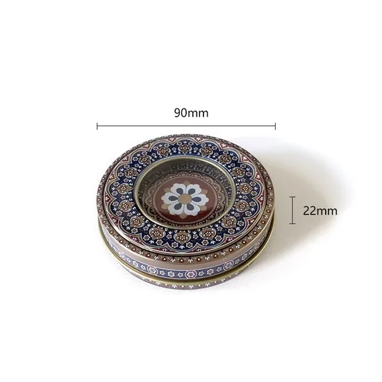 Custom Printed PVC Window Covering Tea Tin Saffron Iranian Gift Tin Box 