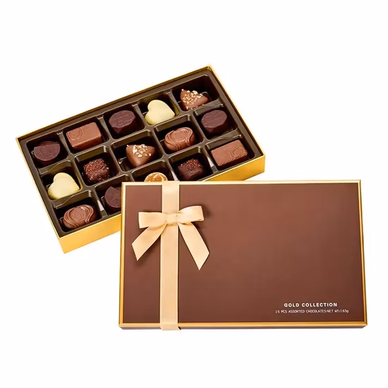 Sawtru Carved Cardboard Food Chocolate Candy Cookie Paper Gift Box with Clear PVC Window