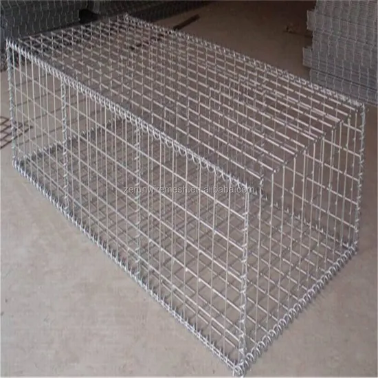 2000 X 1000 X 1000 mm Galvanized and PVC Coated Welded Gabion Box 