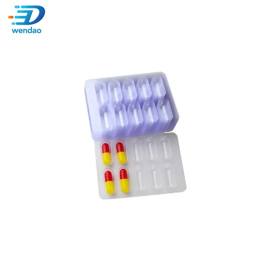 Customized Plastic Cosmetic Blister Insert PS Flocked VAC Capsule Pill Tablet Blister Packaging Tray for Package 