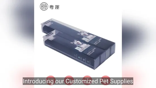 Customized Pet Supplies Transparent Folding PVC Box PP Plastic Packaging Box with Paper Inner Card 